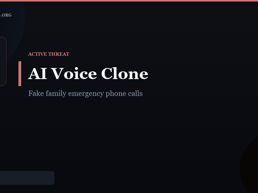 Scam Alert! – AI Voice Clone “Family Emergency” Phone Call - ScamReporting.org