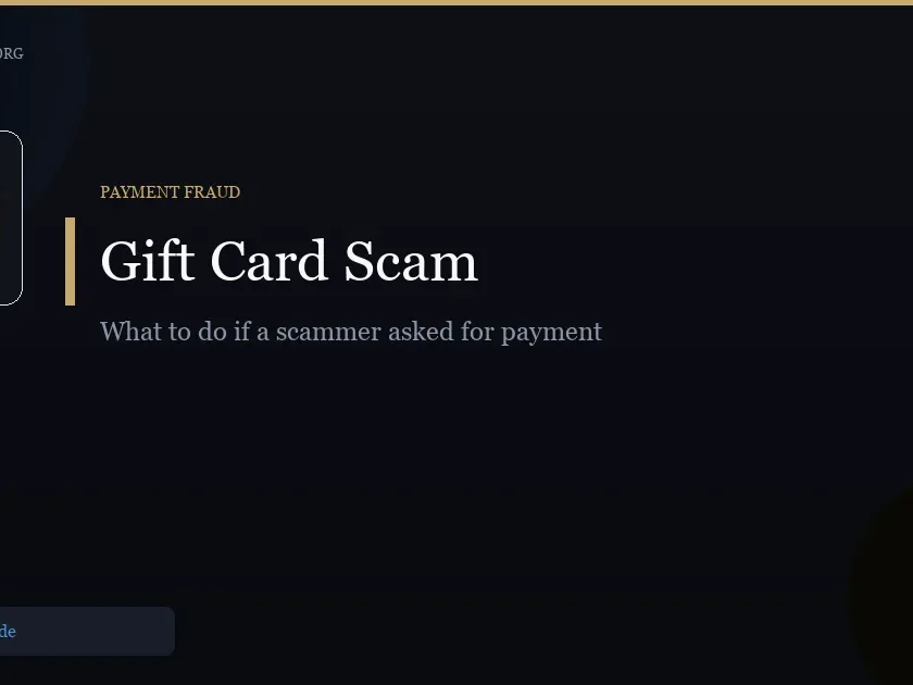 Gift Card Scam: What to Do If a Scammer Asked for Payment - ScamReporting.org