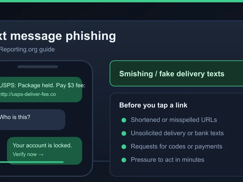 Is This Text a Phishing Attempt? Smishing Red Flags & What to Do - ScamReporting.org