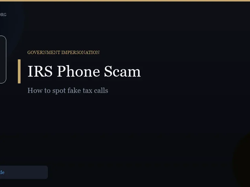 IRS Phone Scam: How to Spot Fake Tax Calls and Report Them - ScamReporting.org