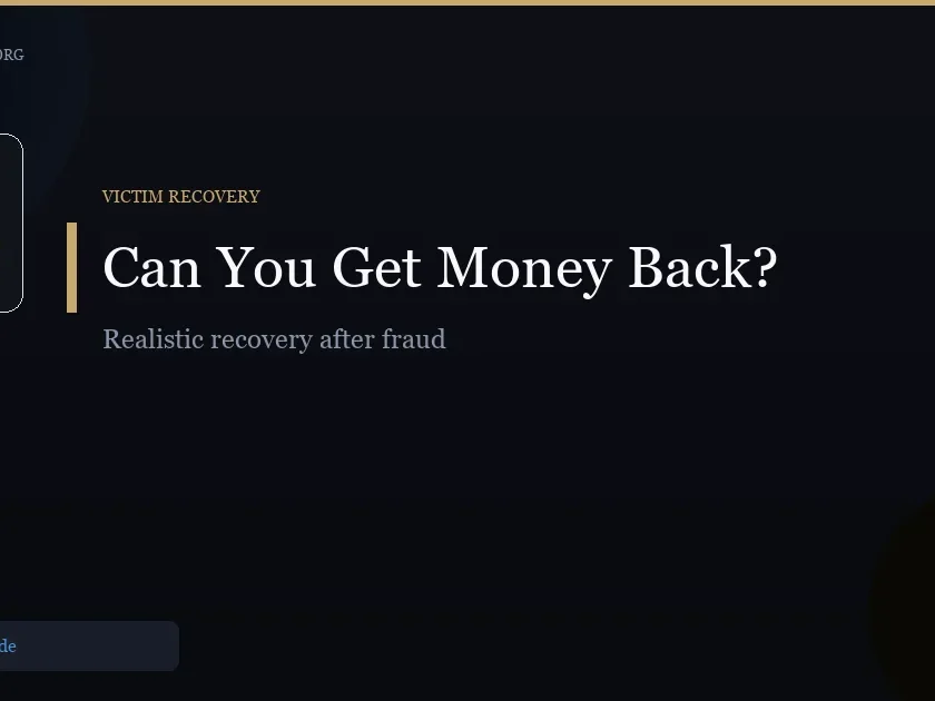 Can You Get Money Back After a Scam? Realistic Recovery Options - ScamReporting.org