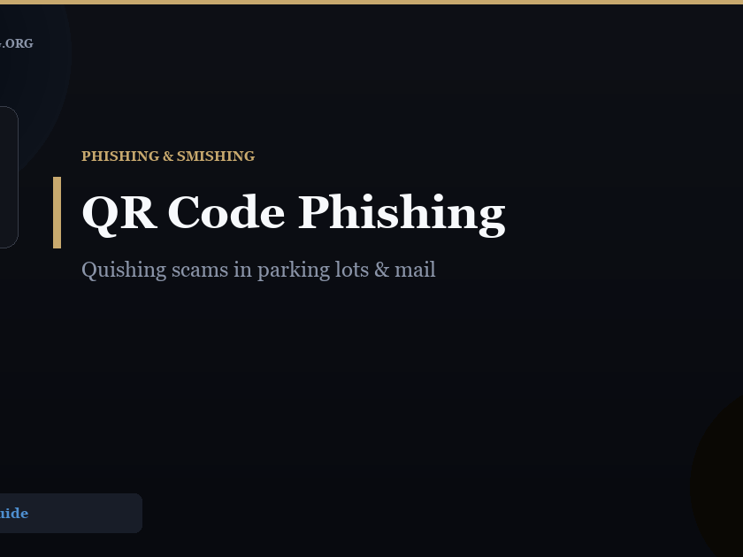 QR code phishing scam what to do guide