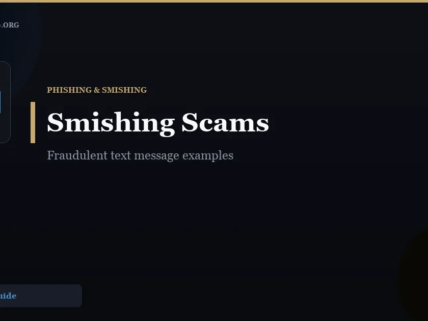 Smishing Scam Examples: How to Spot Fraudulent Text Messages - ScamReporting.org