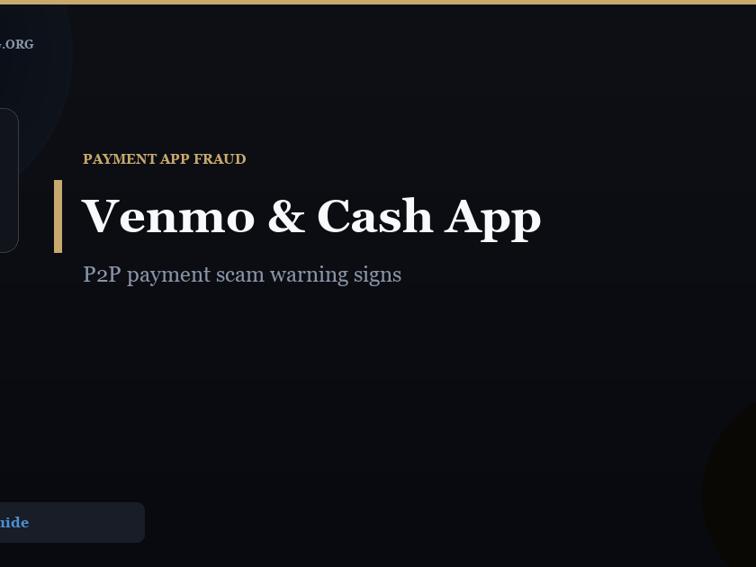 Venmo and Cash App scam warning signs guide