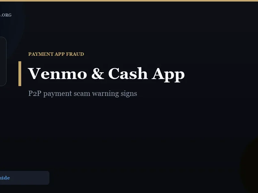 Venmo and Cash App Scam Warning Signs: How to Protect Your Money - ScamReporting.org
