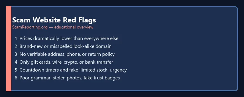 Scam Website Red Flags